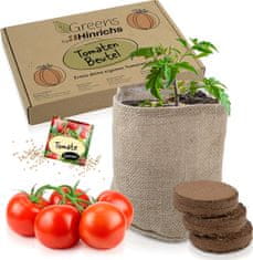 Nikcorp Set za uzgoj rajčica sa sjemenom, zemljom i jutom vrećom, kompletan početnički paket za balkon, vrt i prozorsku dasku