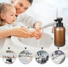 Nikcorp Automatski dozator sapuna bezkontaktni, senzor pokreta, punjivi 1800 mAh, za pjenu, 450 ml, smeđi