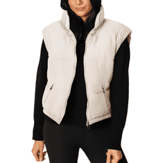 Nikcorp Zimska pernata jakna prsluk 2u1 s odvojivim rukavima, topla i lagana za svaki dan, prijelazno razdoblje, bijela, veličina XL