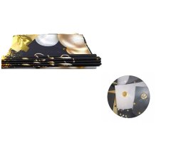 Nikcorp Rođendanski banner za 70. rođendan, elegantna dekoracija za proslave, za unutarnju i vanjsku upotrebu, crno-zlatni 180x40cm