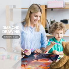 Nikcorp 5D dijamantno slikanje set za djecu i odrasle, kreativna DIY zabava i relaksacija, ukrasna slika lisica 30x40 cm