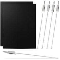 Nikcorp Set ražnjića za roštilj 5 komada s 2 podloge za pečenje, nehrđajući čelik, za meso i povrće, 40 cm