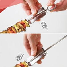 Nikcorp Set ražnjića za roštilj 5 komada s 2 podloge za pečenje, nehrđajući čelik, za meso i povrće, 40 cm
