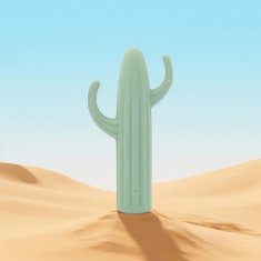 Nikcorp Diskretni vibrator u obliku kaktusa za masažu i stimulaciju, 10 brzina, medicinski silikon, vodootporan IPX6, zeleni