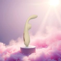 Nikcorp Diskretni vibrator za klitoris i G-točku s 10 načina vibracije i 7 načina usisavanja, vodootporan IPX6, bež