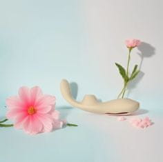 Nikcorp Diskretni vibrator za klitoris i G-točku s 10 načina vibracije i 7 načina usisavanja, vodootporan IPX6, bež