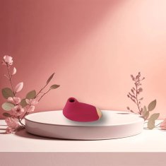 Nikcorp Mali vibrator sa funkcijom sisanja, 10 brzina, vodootporan IPX6, hipoalergenski silikon, punjiv putem USB-a, crveni