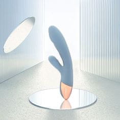 Nikcorp Vibrator za G-točku i klitoris s funkcijom grijanja, 10 načina vibracije, vodootporan IPX5, mekani silikon, plavi