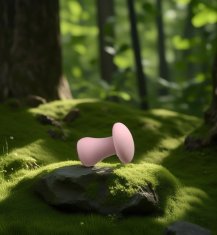 Nikcorp Mali diskretni vibrator gljiva s 10 načina vibracije, vodootporan IPX6, medicinski silikon, punjiv na USB, bež