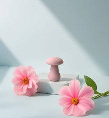 Nikcorp Mali diskretni vibrator gljiva s 10 načina vibracije, vodootporan IPX6, medicinski silikon, punjiv na USB, bež