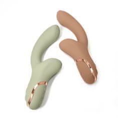 Nikcorp Diskretni vibrator za klitoris s 10 načina vibracije i 10 načina sisanja, vodootporan IPX6, mekani silikon, zeleni