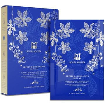 Nikcorp Set maski za lice u maramici za regeneraciju i hidrataciju, 5 komada, 25 ml, s aktivnim ugljenom i niacinamidom