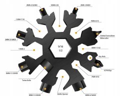 Nikcorp Multitool 23u1 višenamjenski alat pahuljica, nehrđajući čelik za outdoor, kampiranje, bicikl, privjesak, šareni