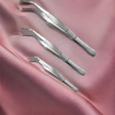 Nikcorp Kuhinjska hvataljka set 3 kom, nehrđajući čelik, za meso, povrće i roštilj, precizna pinceta, srebrna, 20/25/30 cm