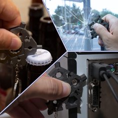 Nikcorp Multifunkcionalni alat 23u1 pahuljica, višenamjenski džepni multitool za outdoor, kampiranje i popravke, crni