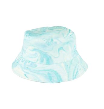 Nikcorp Dječji šešir bucket hat za djevojčice, moderan tie-dye uzorak, udoban kroj za zaštitu od sunca, pastelno plavi