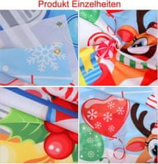 Nikcorp Božićni banner za vrata, velika viseća dekoracija za blagdansku atmosferu, s njemačkim natpisom, poliester, 185x90 cm