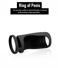 Nikcorp Trostruki prsten za penis za jaču erekciju i odgodu ejakulacije, silikonski, valoviti, za stimulaciju G-točke, rastezljiv