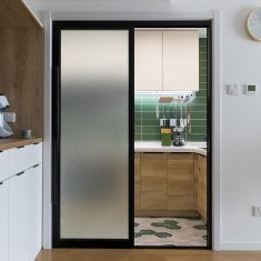 Nikcorp Folija za prozore za privatnost, matirana statična folija za staklo, UV zaštita 95%, bez ljepila, za kupaonicu, 90x220 cm