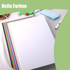 Nikcorp Papir u boji A4 300g, set 49 listova, deblji karton za crtanje, slikanje, izradu čestitki i scrapbooking, 12 raznih boja