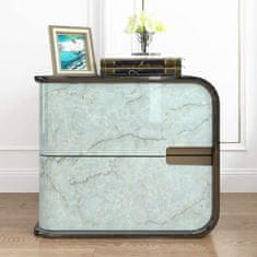 Nikcorp Samoljepljiva folija za namještaj, vodootporna PVC tapeta za kuhinju i kupaonicu, zid, stol, bijeli mramor 40x300 cm