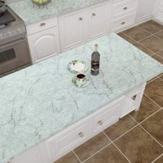 Nikcorp Samoljepljiva folija za namještaj, vodootporna PVC tapeta za kuhinju i kupaonicu, zid, stol, bijeli mramor 40x300 cm