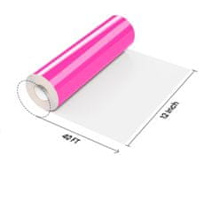 Nikcorp Samoljepljiva vinilna folija za dekoracije, sjajna i izdržljiva, za Cricut i Cameo, roza, 100 x 30 cm