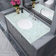 Nikcorp Samoljepljiva folija za namještaj, vodootporna PVC tapeta za kuhinju i kupaonicu, zid, stol, bijeli mramor 40x300 cm