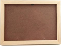 Nikcorp Drveni okvir za slike A4 od borovine, elegantan i izdržljiv za stol ili zid, prirodna boja drva, 32x22 cm