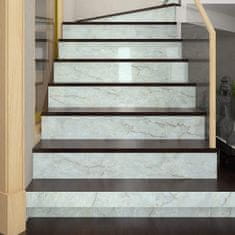 Nikcorp Samoljepljiva folija za namještaj, vodootporna PVC tapeta za kuhinju i kupaonicu, zid, stol, bijeli mramor 40x300 cm