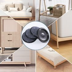 Nikcorp Set 24 filcanih podložaka za namještaj, zaštita za drvene podove i laminate, klizači protiv ogrebotina, smeđi, 10 cm