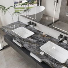 Nikcorp Samoljepljiva folija za namještaj, vodootporna PVC tapeta za brzu obnovu kuhinje i kupaonice, crno-zlatni mramor 30x200 cm