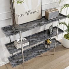 Nikcorp Samoljepljiva folija za namještaj, vodootporna PVC tapeta za brzu obnovu kuhinje i kupaonice, crno-zlatni mramor 30x200 cm