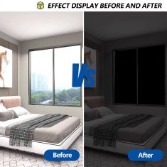 Nikcorp Folija za prozore za privatnost i zaštitu od sunca, samoljepljiva statička folija za staklo, bez ljepila, 90 x 200 cm