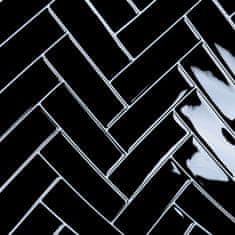 Nikcorp Samoljepljive 3D zidne pločice, vodootporne zidne naljepnice za kuhinju i kupaonicu, set 20 kom, 1,86m², crne 30x30cm