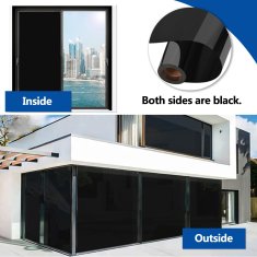 Nikcorp Folija za prozore za privatnost i zaštitu od sunca, samoljepljiva statička folija za staklo, bez ljepila, 90 x 200 cm