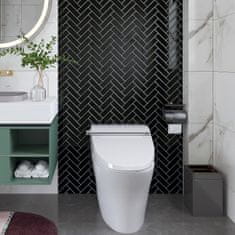 Nikcorp Samoljepljive 3D zidne pločice, vodootporne zidne naljepnice za kuhinju i kupaonicu, set 20 kom, 1,86m², crne 30x30cm