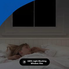 Nikcorp Folija za prozore za privatnost i zaštitu od sunca, samoljepljiva statička folija za staklo, bez ljepila, 90 x 200 cm