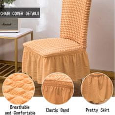 Nikcorp Elastične presvlake za stolice, set 4 kom, rastezljive navlake za blagovaonske i kuhinjske stolice, perive, narančaste