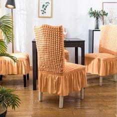 Nikcorp Elastične presvlake za stolice, set 4 kom, rastezljive navlake za blagovaonske i kuhinjske stolice, perive, narančaste