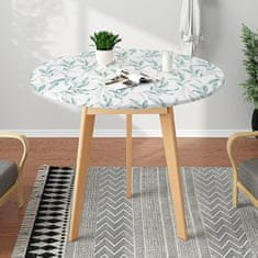 Nikcorp Samoljepljiva tapeta za zid i namještaj, vodootporna PVC folija za kuhinju i kupaonicu, bijela s lišćem 59x300 cm