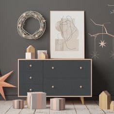 Nikcorp Samoljepljiva tapeta siva za namještaj i zidove, debela vodootporna folija, 40 cm x 1000 cm, dekorativna naljepnica u roli