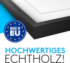 Nikcorp Set 2x drveni okvir za slike i postere, elegantna zidna dekoracija, s pleksiglasom, HDF ploča, crni mat, 50x70 cm