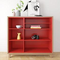 Nikcorp Samoljepljiva tapeta vodootporna za namještaj i zidove, periva PVC folija za kuhinju i kupaonicu, crvena sjajna 40x200cm