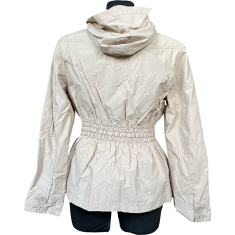 Nikcorp Ženski kaput elegantan i udoban za prijelazno razdoblje, dugi kroj za proljeće i jesen, pamuk i poliamid, bijeli S