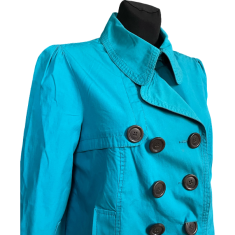 Nikcorp Ženski kaput dugi elegantni za proljeće i jesen, udoban pamučni baloner za svaki dan i posao, plavi, veličina 42