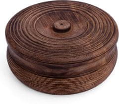 Nikcorp Drveni grijač za tortilje i roti, ručno izrađen, za održavanje topline, posuda za posluživanje palačinki, prirodno drvo manga, 22x8 cm