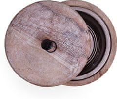 Nikcorp Ručno izrađen drveni grijač za tortilje i roti, održava toplinu, posuda za posluživanje palačinki i kruha, drvo manga, 23x9 cm