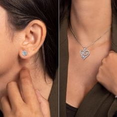 Nikcorp Poklon set za mamu Vječna ruža s ogrlicom i naušnicama, kutija za nakit, idealan poklon za Majčin dan, rođendan, crvena