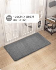 Nikcorp Otirač za vrata 80x120 cm, super upijajući i protuklizni, periv u perilici, za ulaz, hodnik i kuhinju, sivi